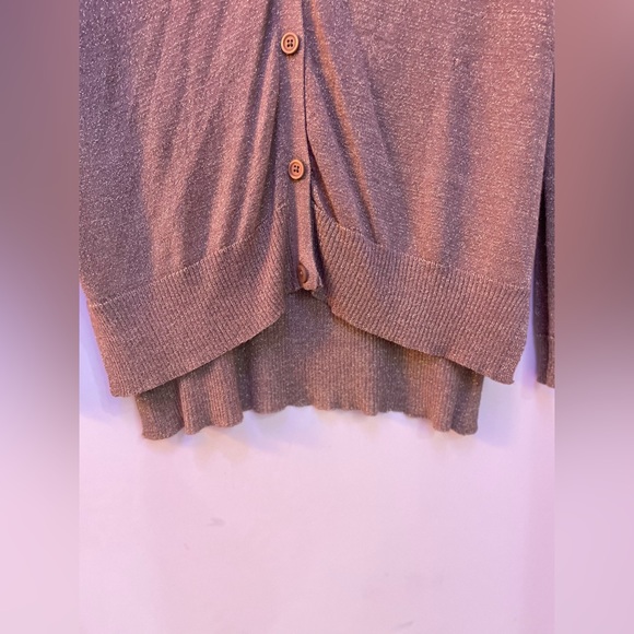 Like NEW - Gold Metallic Shimmer Cardigan - Picture 5 of 5